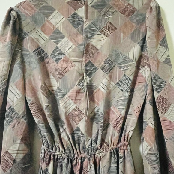 Vintage 80s does 40s Dress Long Sleeve - Picture 14 of 16